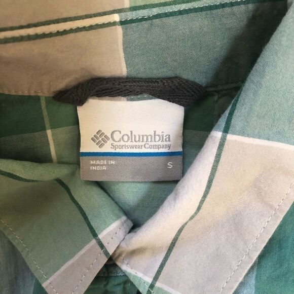COLUMBIA SHIRT, SHORT Sleeve, Plaid Size S - Picture 3 of 6